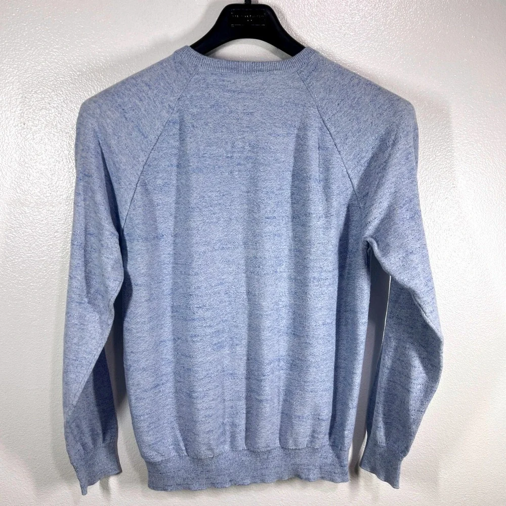J.Crew Cotton Crewneck Sweater Long Sleeve Casual‎ Blue Knit Pullover Medium